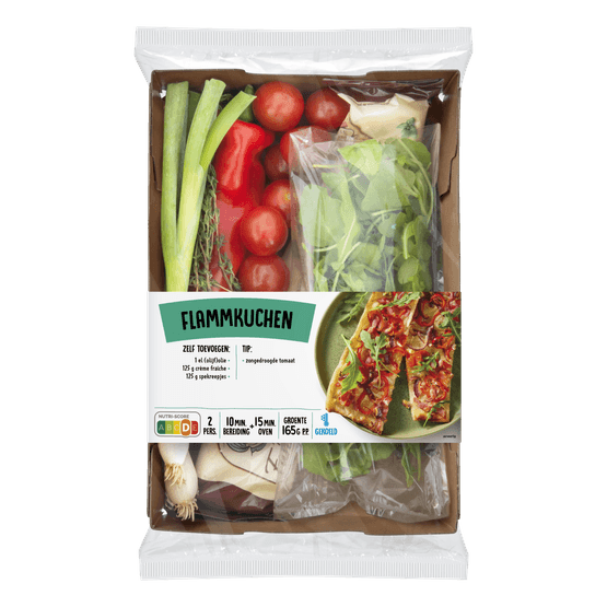 Foto van Verspakket flammkuchen 2 porties op witte achtergrond