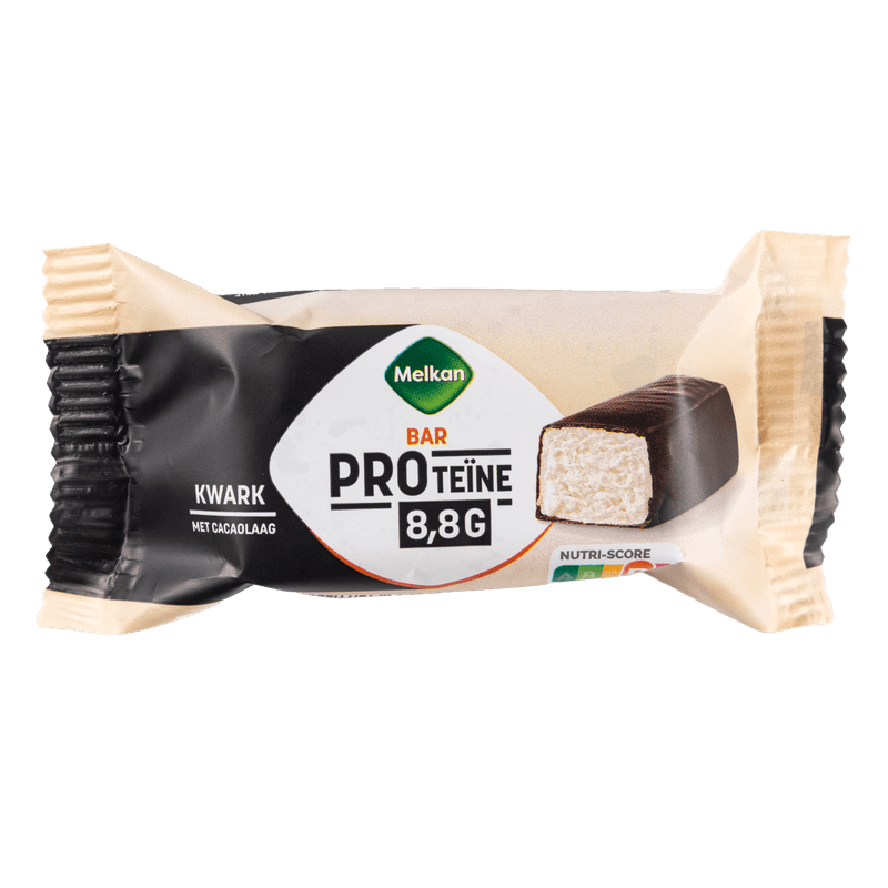 Melkan Proteine bar vanillesmaak met cacaolaag