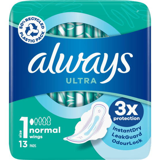 Foto van Always Maandverband ultra day norm plus op witte achtergrond