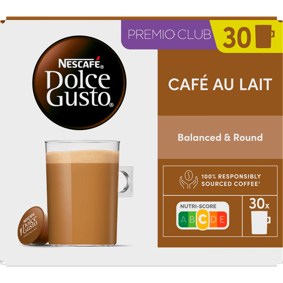 Foto van Nescafé Dolce gusto café au lait op witte achtergrond
