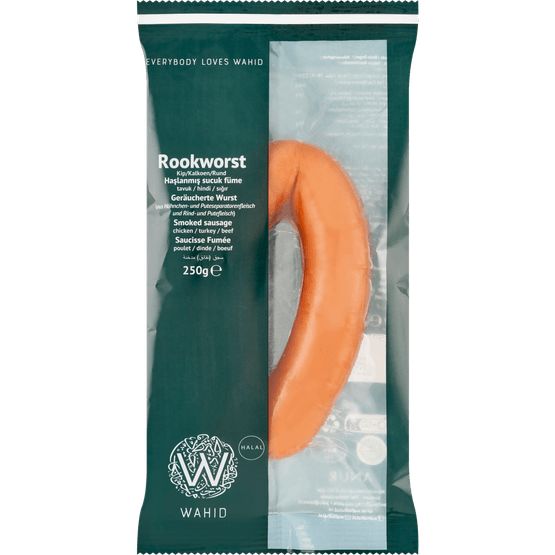Foto van Wahid Rookworst rund op witte achtergrond