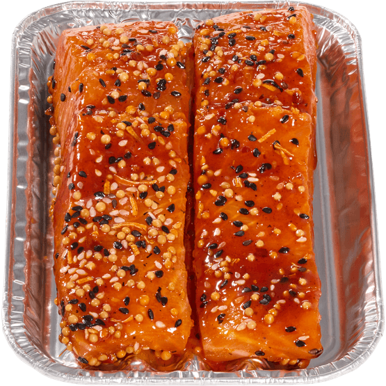 Foto van Sea Fresh Zalmfilet teriyaki 2st op witte achtergrond