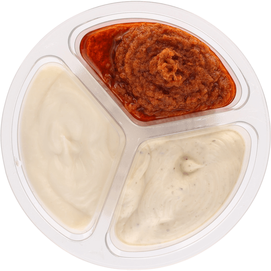 Foto van Bits & Bites Trio dip op witte achtergrond