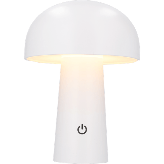 Foto van Paddenstoel tafellamp 2 kleuren op witte achtergrond