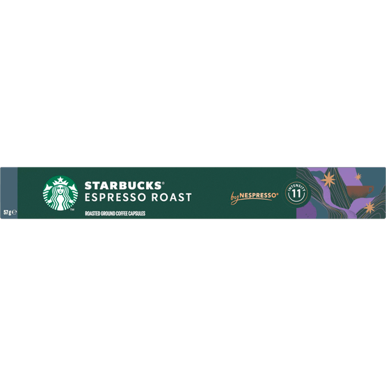 Foto van Starbucks Koffiecups espresso dark roast op witte achtergrond