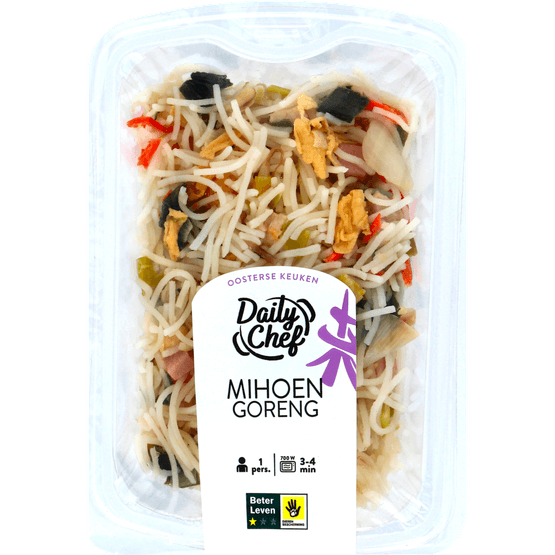 Foto van Daily Chef Mihoen goreng op witte achtergrond