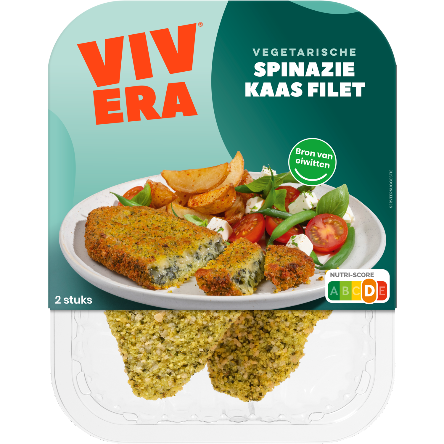 Vivera Spinazie kaas filet 2 stuks
