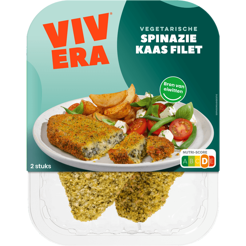 Vivera Vegetarische Spinazie Kaas Filet 2 Stuks 200 g