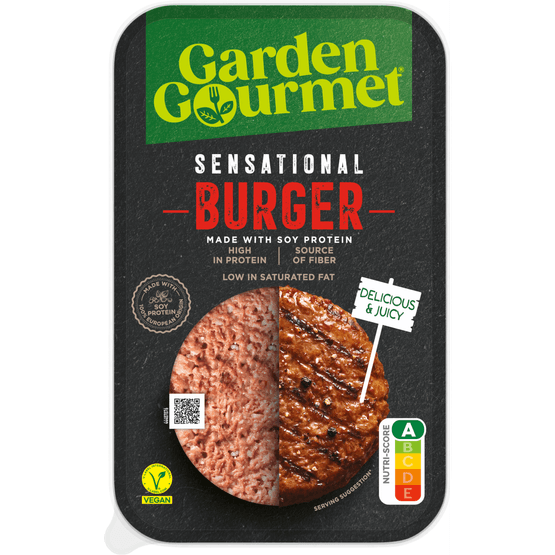 Foto van Garden Gourmet Sensational burger 2 stuks op witte achtergrond