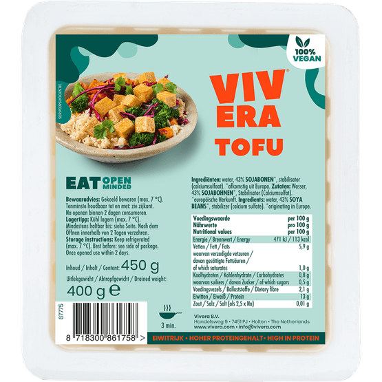 Foto van Vivera Tofu op witte achtergrond