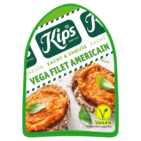 Foto van Kips Pate filet americain op witte achtergrond