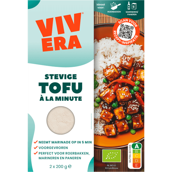 Foto van Vivera bio tofu stevig 2st op witte achtergrond