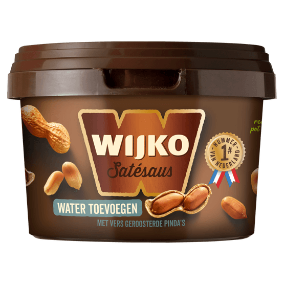 Foto van Wijko Satesaus geconcentreerd op witte achtergrond