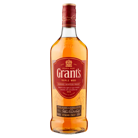 Foto van Grant's Blended scotch whisky op witte achtergrond