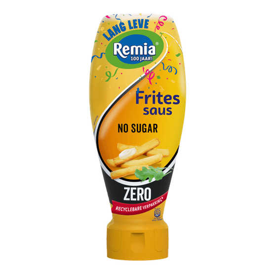 Foto van Remia Fritessaus 0% suiker op witte achtergrond