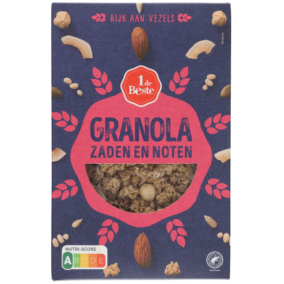 Foto van 1 de Beste Granola noten & zaden op witte achtergrond