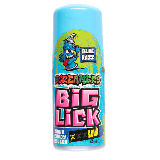 Foto van Screamers Big lick blue razz op witte achtergrond