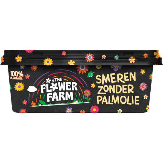 Foto van Flowerfarm Smeren zonder palmolie op witte achtergrond