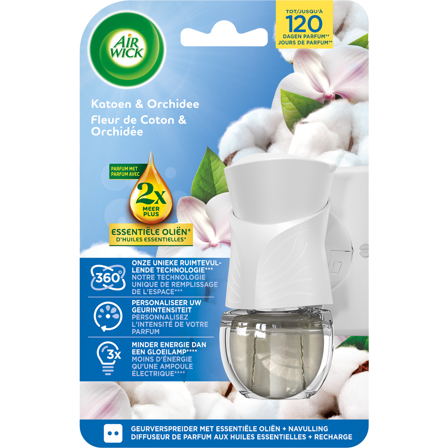 Airwick Luchtverfrisser elektrisch katoen & orchidee