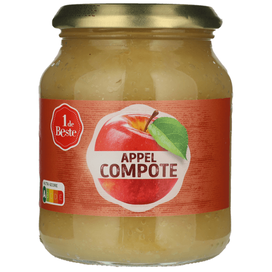 Foto van 1 de Beste Appelcompote extra kwaliteit op witte achtergrond