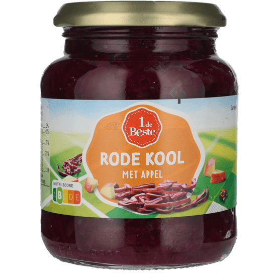 Foto van 1 de Beste Rode kool met appel op witte achtergrond