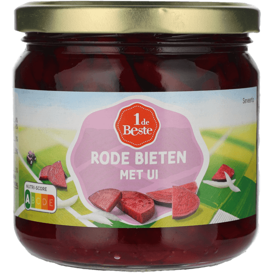 Foto van 1 de Beste Rode bieten met ui op witte achtergrond