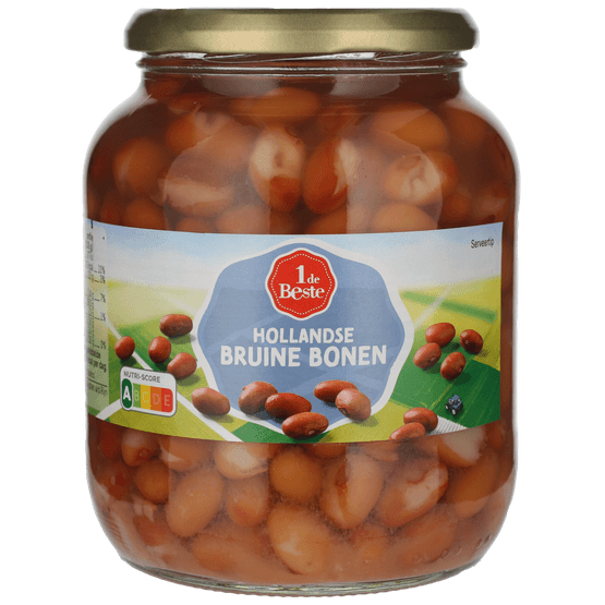 Foto van 1 de Beste Bruine bonen hollands op witte achtergrond