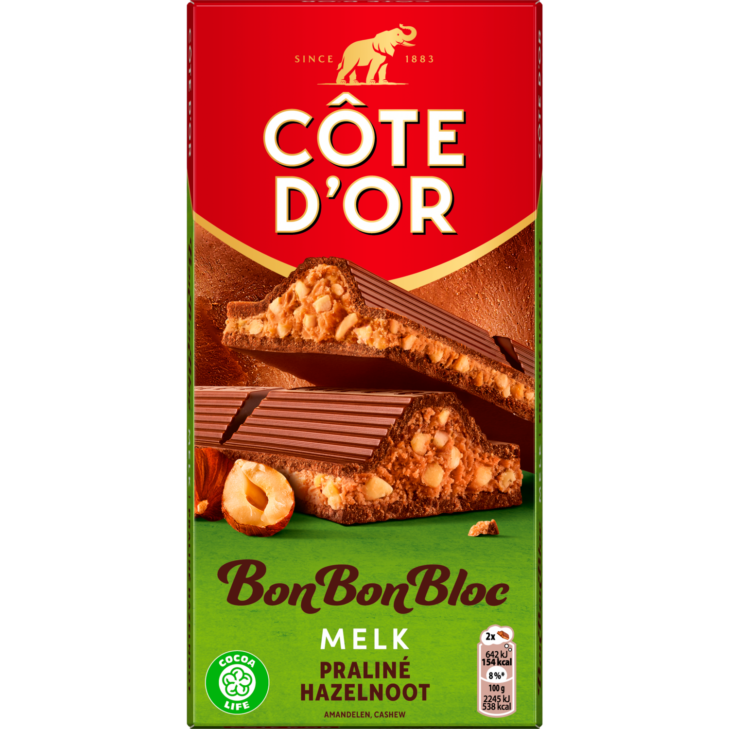 Côte d'Or Bonbonbloc praline melk noten