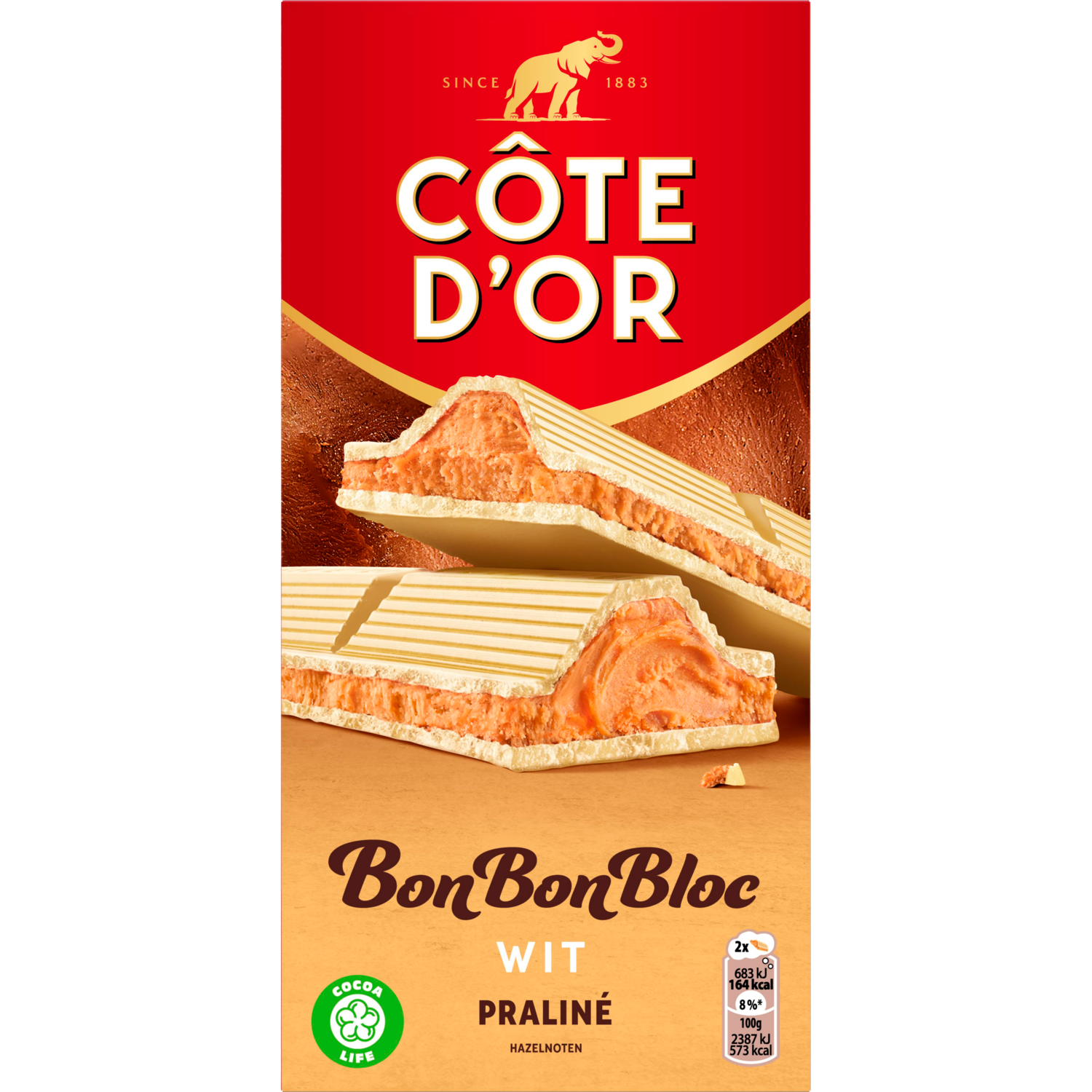 Côte d'Or Bonbonbloc praline wit