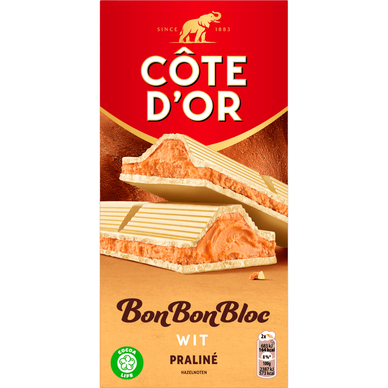 Côte d'Or BonBonBloc Praline wit