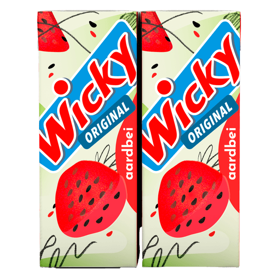 Foto van Wicky Aardbei 10x20 cl op witte achtergrond