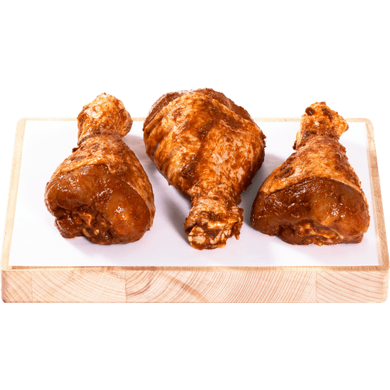 Foto van Kipdrumsticks korean bbq op witte achtergrond