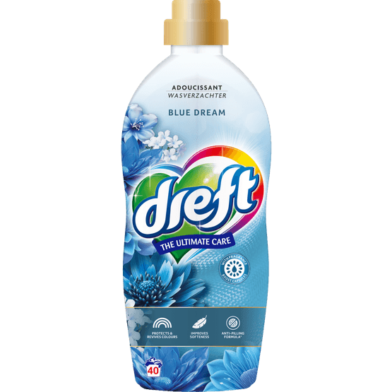 Foto van Dreft Wasverzachter blue dream 40 wasbeurten op witte achtergrond
