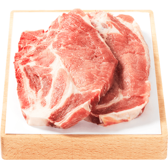 Foto van Vleeschmeesters Schouderkarbonade 2 stuks op witte achtergrond