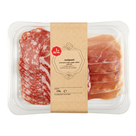 Foto van 1 de Beste antipasti op witte achtergrond