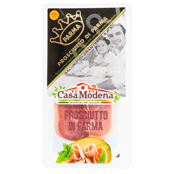 Foto van Casa Modena Parmaham op witte achtergrond