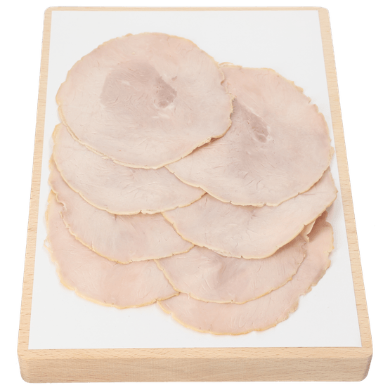 Foto van 1 de Beste Varkensfricandeau gebraden op witte achtergrond