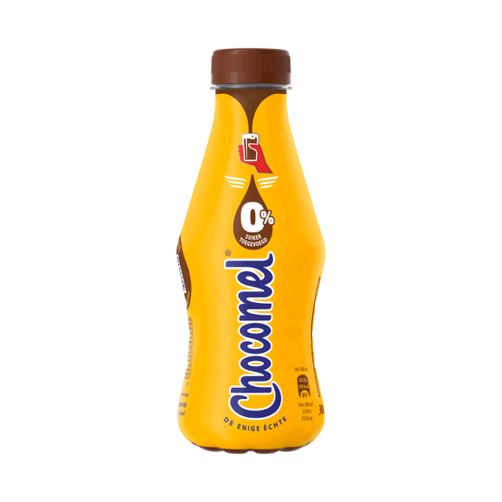 Foto van Chocomel 0.0% suiker op witte achtergrond