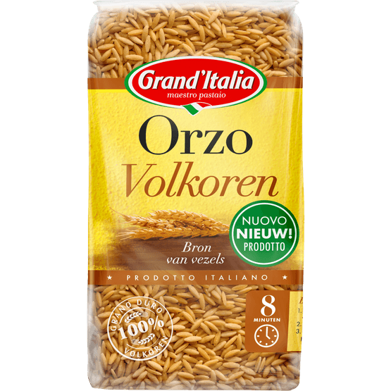 Foto van Grand'Italia Orzo volkoren op witte achtergrond