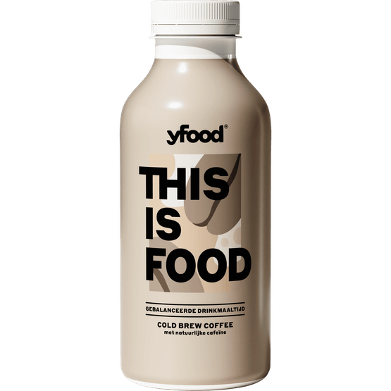 Foto van yfood Cold brew coffee op witte achtergrond