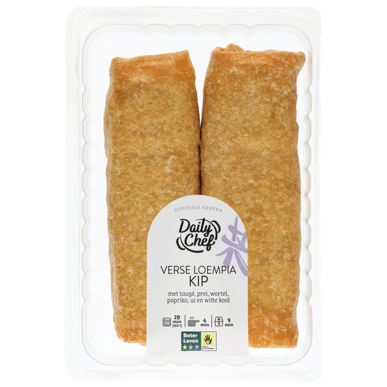 Foto van Daily Chef Loempia kip op witte achtergrond