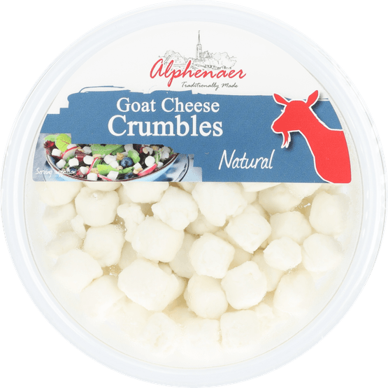 Foto van Alphenaer Geitenkaas kruimels naturel op witte achtergrond