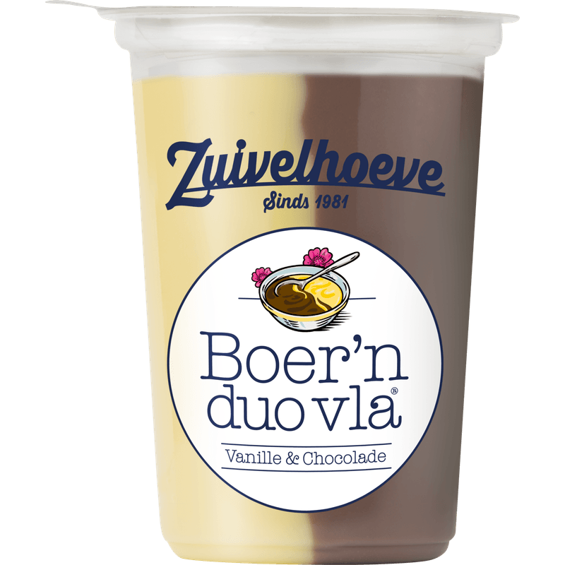 Zuivelhoeve Boer'n duo vla vanille chocolade