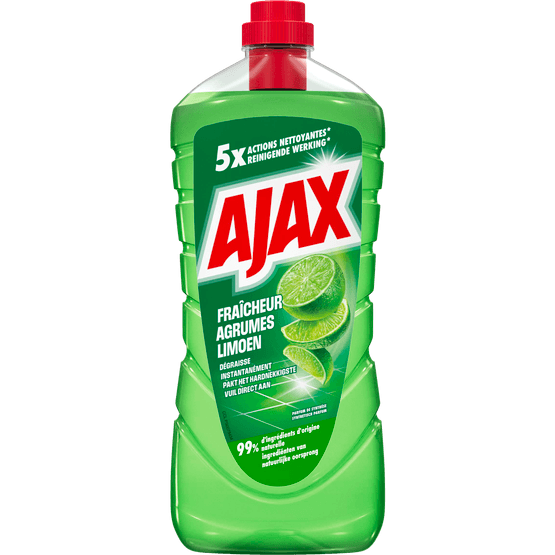 Foto van Ajax Allesreiniger limoen op witte achtergrond