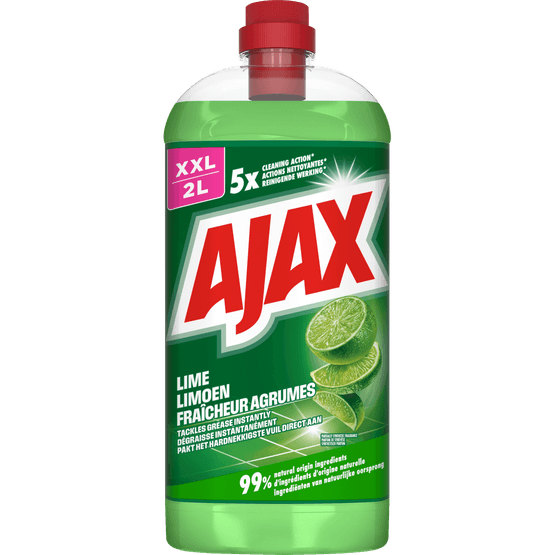 Foto van Ajax Allesreiniger limoen op witte achtergrond