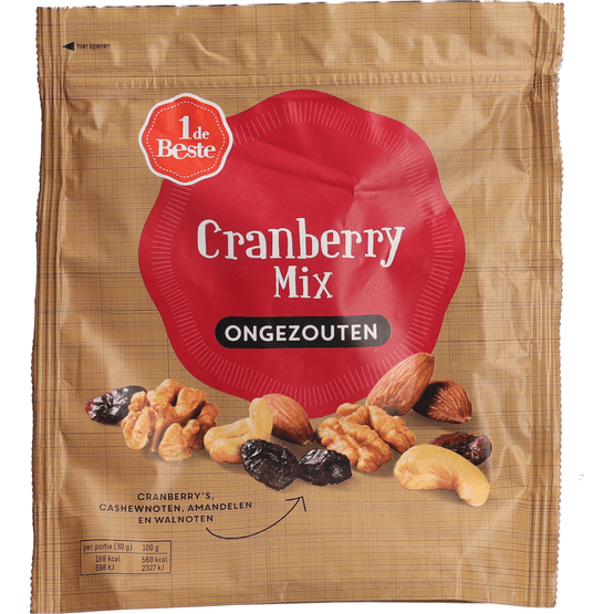 Foto van 1 de Beste Cranberry mix op witte achtergrond