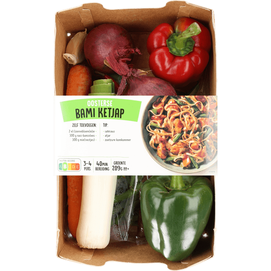 Foto van Verspakket bami ketjap op witte achtergrond