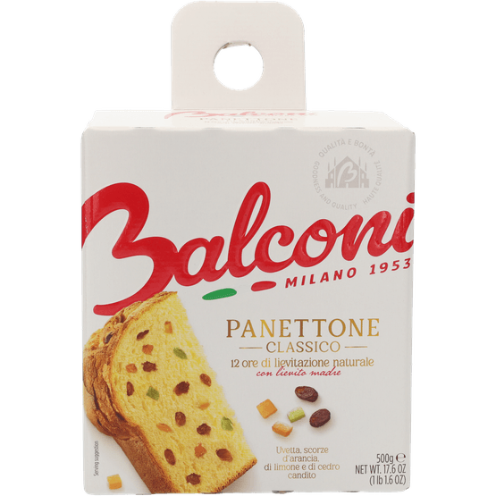 Foto van Balconi Panettone classico op witte achtergrond