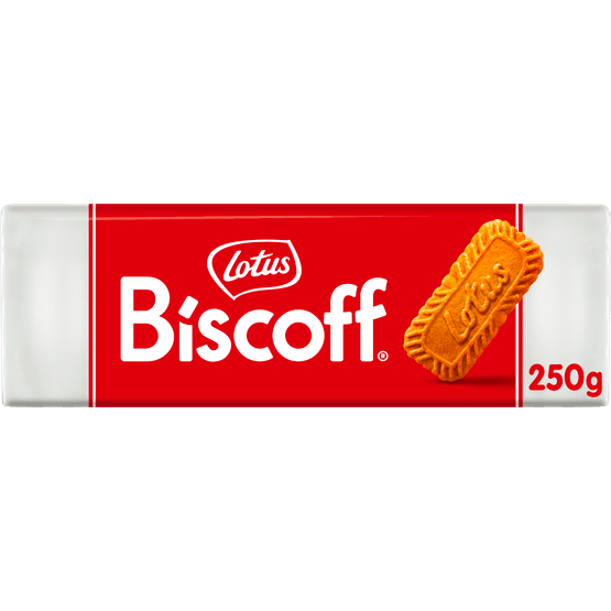 Foto van Lotus Biscoff speculoos op witte achtergrond