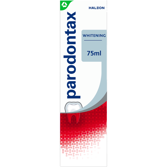 Foto van Parodontax Tandpasta whitening op witte achtergrond
